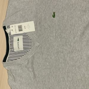 LACOSTE mens v-neck sweater NWT cotton